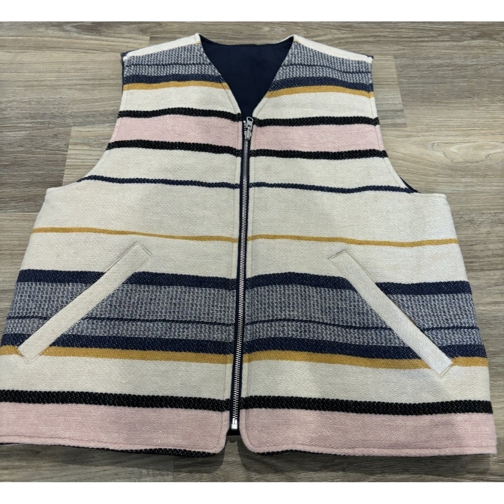 RARE Eat Dust Wool Womens Small Vest Zip Rare Earth Lookbook Limited Reversible
